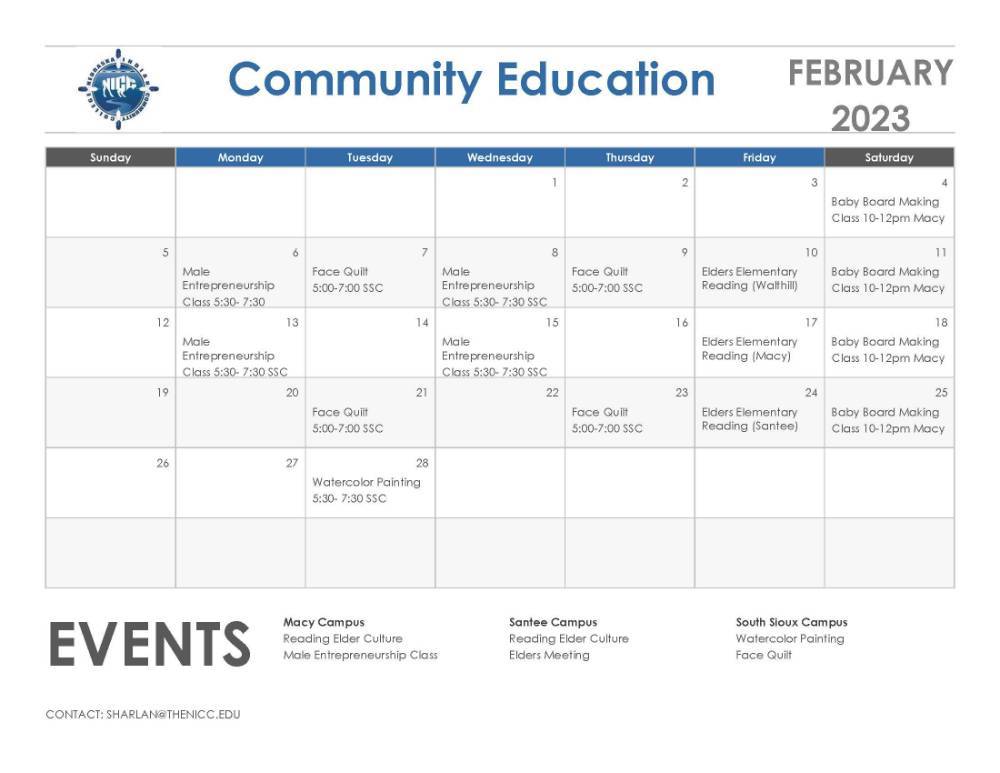 Feb 2023 Calendar