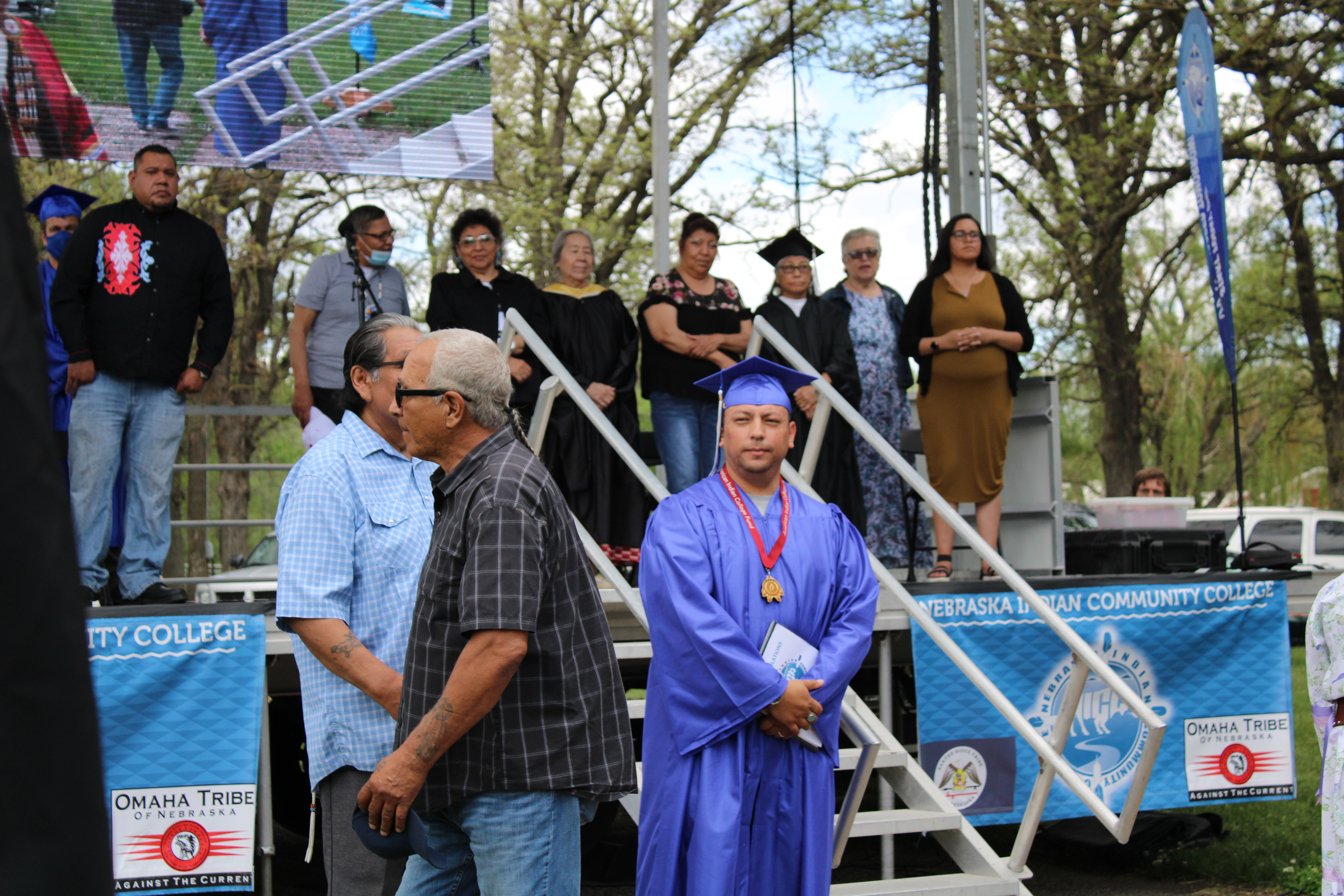 Veteran honored at graduation