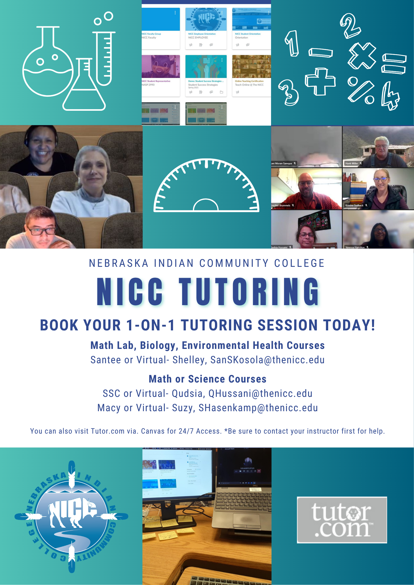 Tutoring hours as listed above.