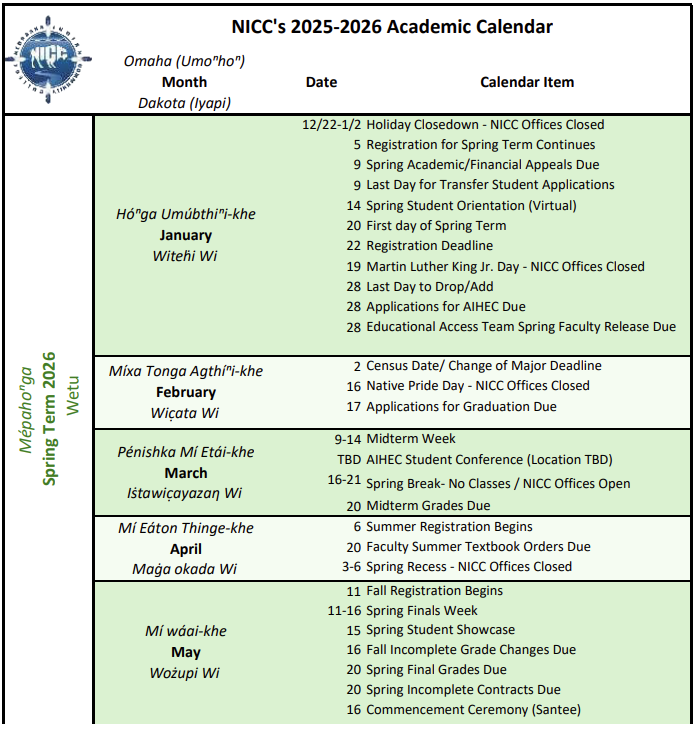 Image description of PDF Schedule below